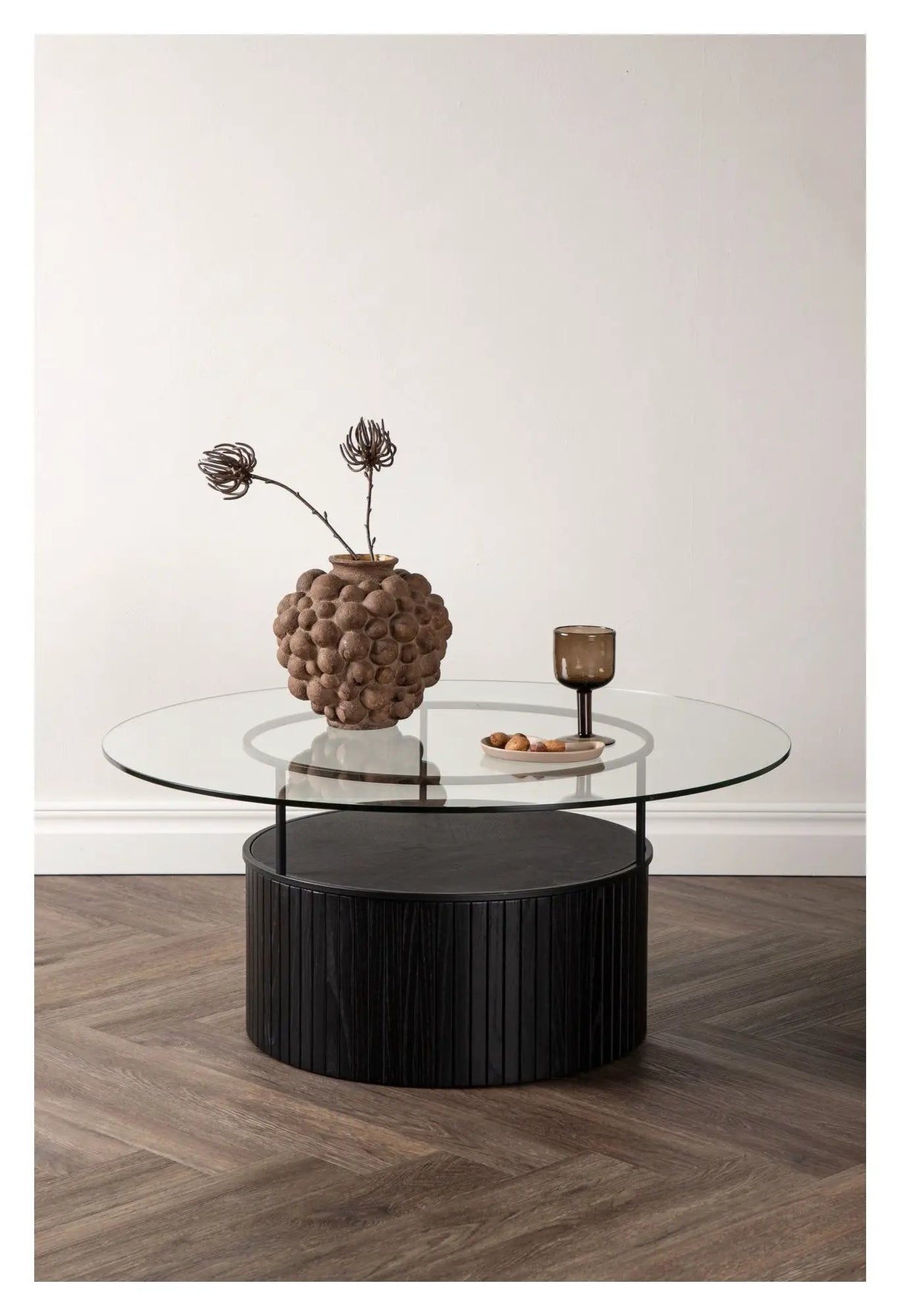 Bovall Sofabord Ø90 - Sort - UNOLIVING.COM