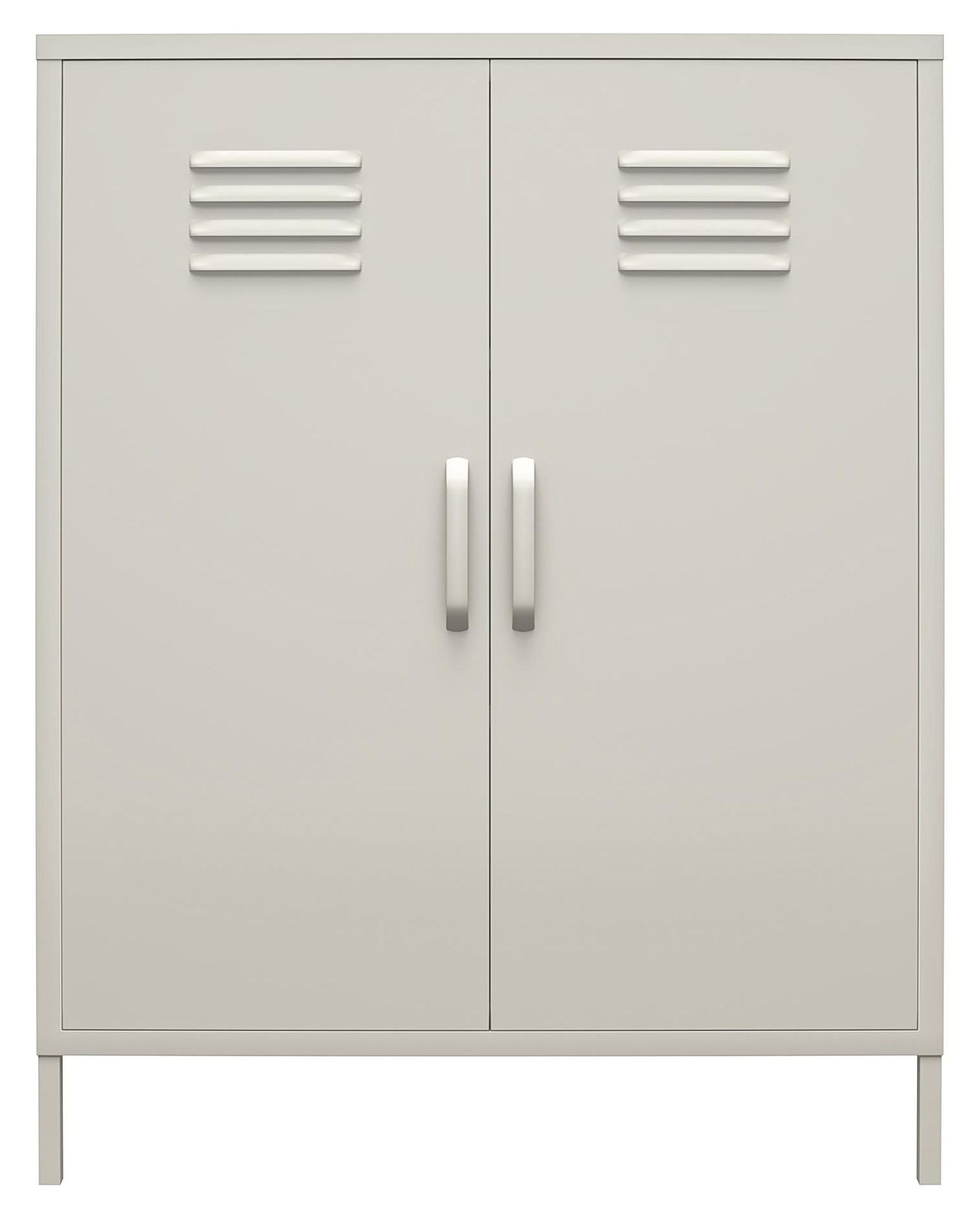 Bradford Metalskab m. to låger, Taupe - UNOLIVING.COM