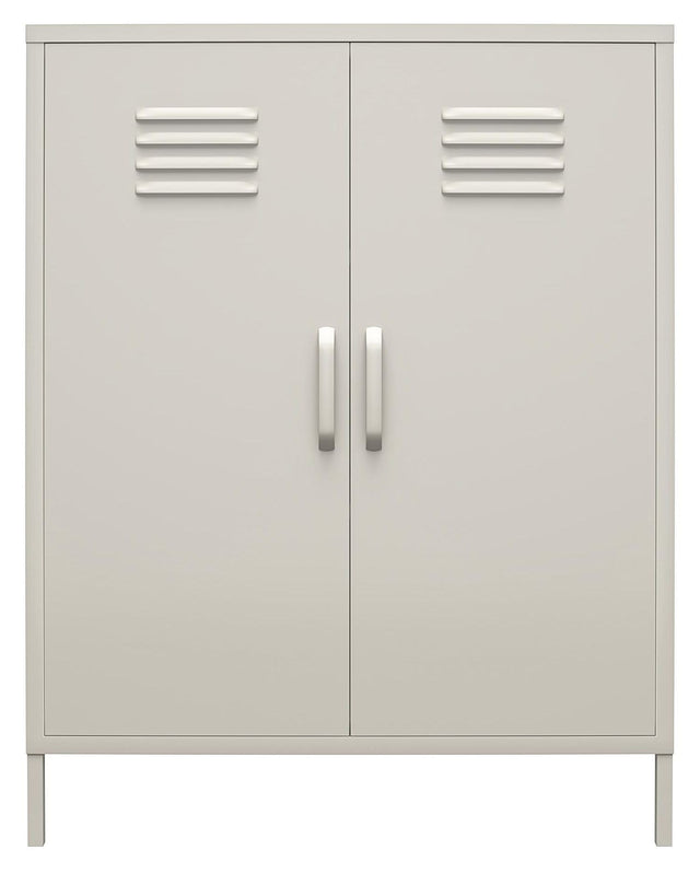 Bradford Metalskab m. to låger, Taupe - UNOLIVING.COM