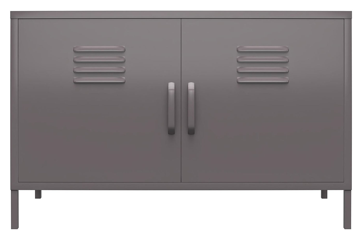 Bradford Opbevaringsskab m. to låger, Grå metal - UNOLIVING.COM