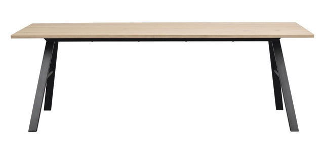 Brigham Spisebord, Hvidvasket Vildeg finér, 220x90 - UNOLIVING.COM