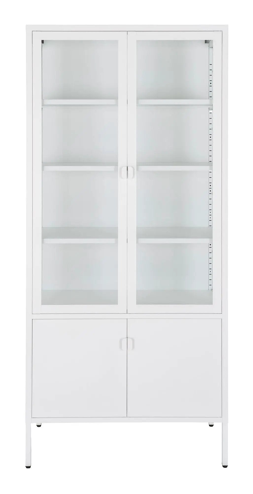 Brisbane Vitrineskab m. 4 låger, Hvid - UNOLIVING.COM