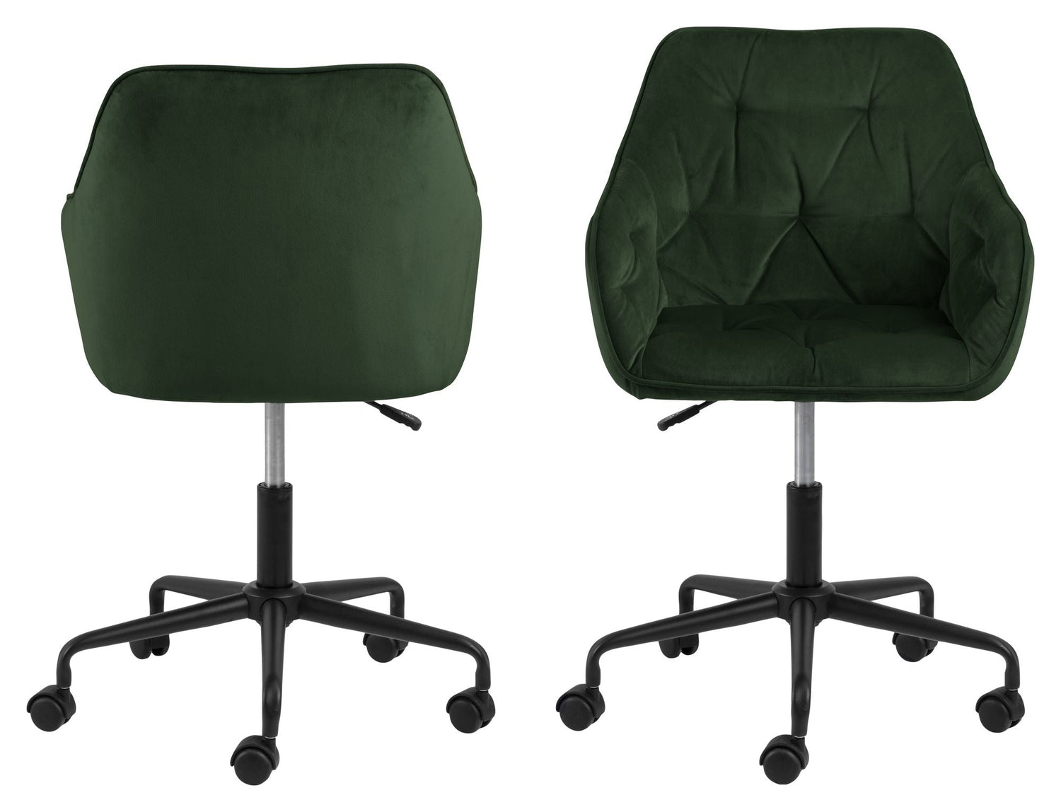Brooke Kontorstol, Forest green velour - UNOLIVING.COM
