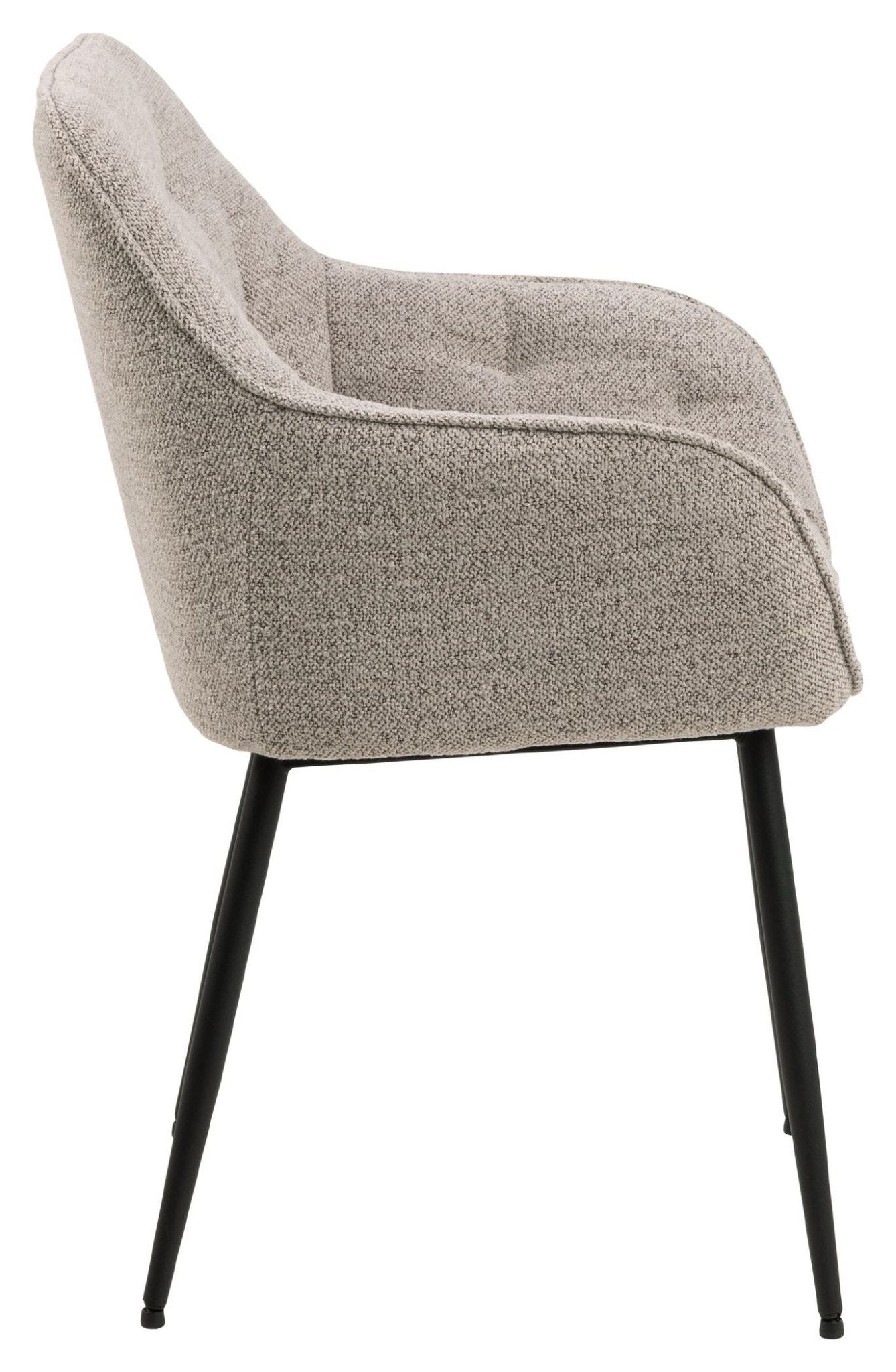 Brooke Spisebordsstol m. armlæn, Beige stof - UNOLIVING.COM