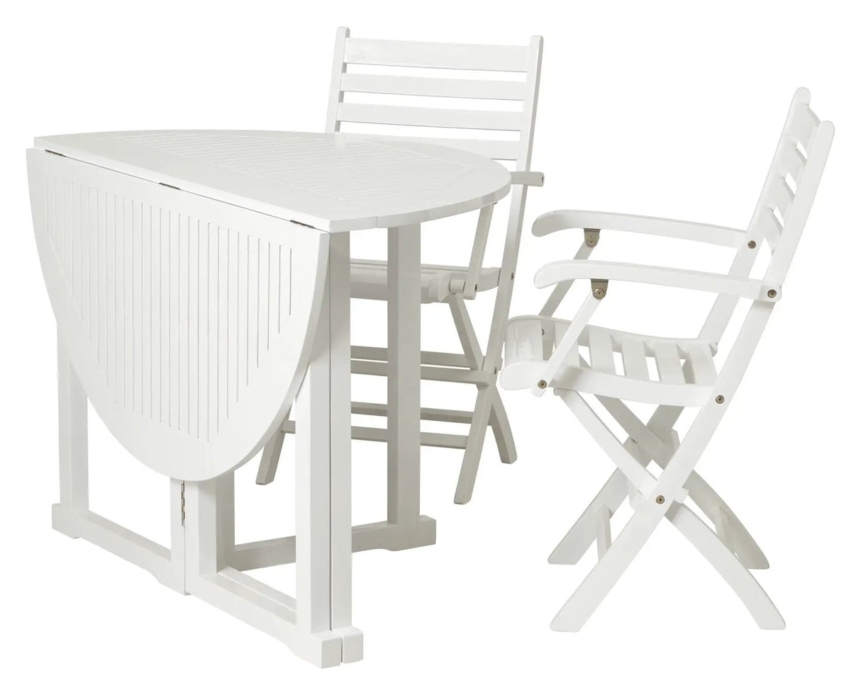 Butterfly Havebord, Hvid PU, Ø110 - UNOLIVING.COM