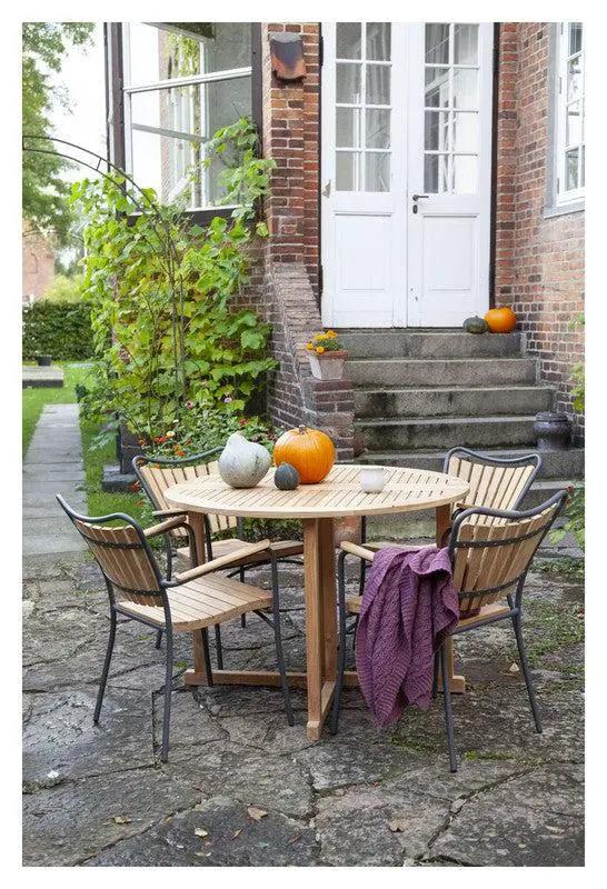 Butterfly Havebord, Teak, Ø110