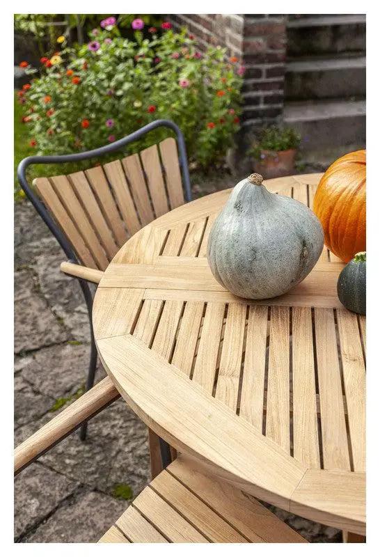Butterfly Havebord, Teak, Ø110
