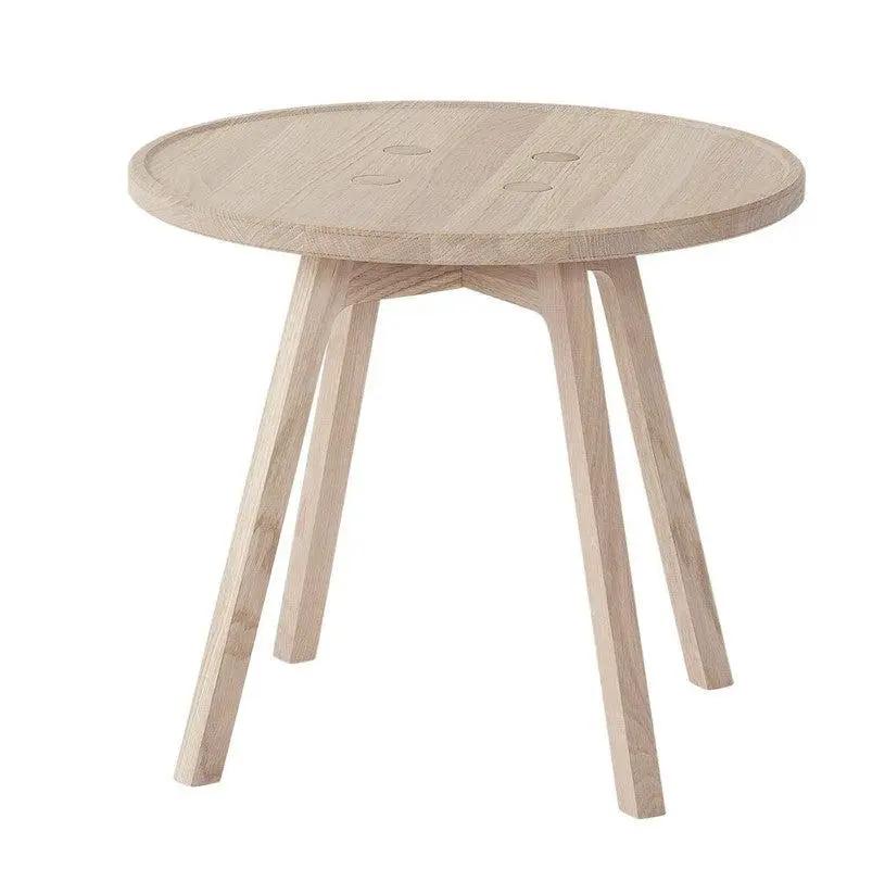 C2 Sidebord, Eg hvidpigmenteret, Ø50