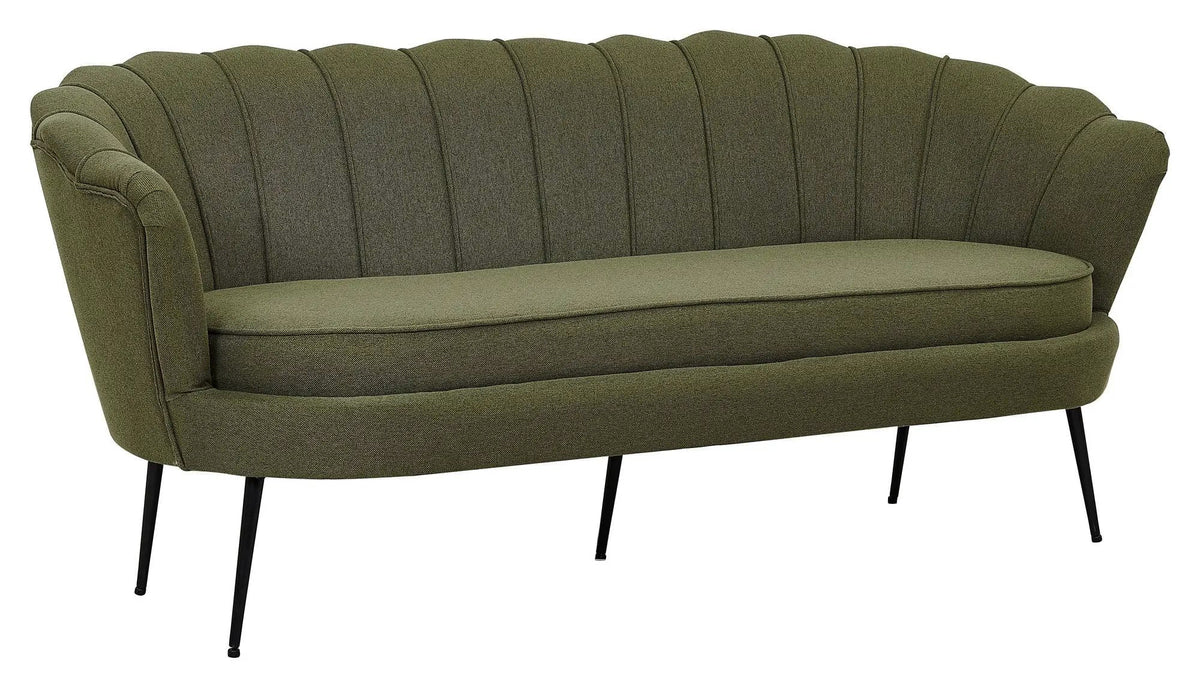 Calais 3-pers. Sofa, Dusty Green Stof m. sorte ben