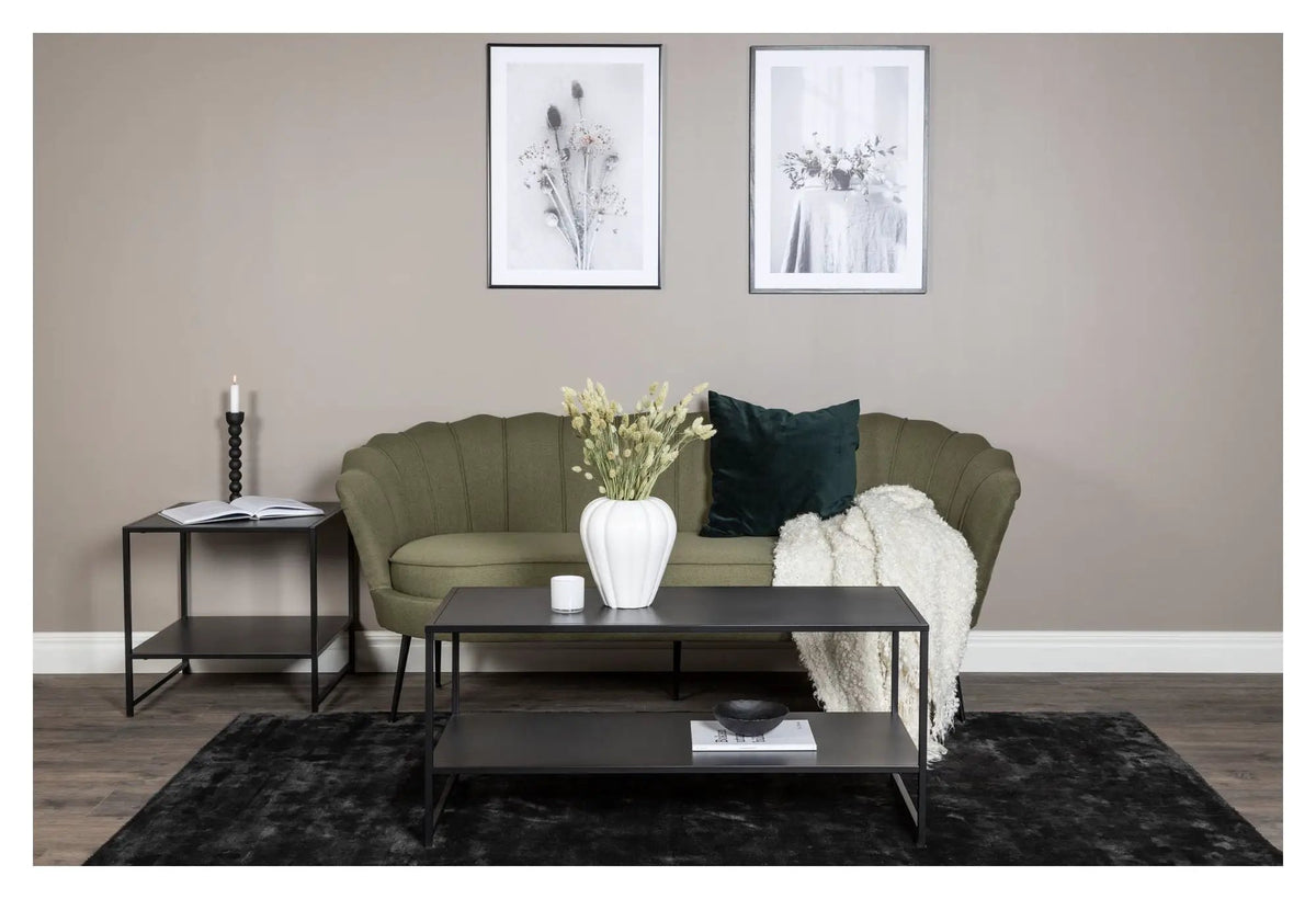 Calais 3-pers. Sofa, Dusty Green Stof m. sorte ben
