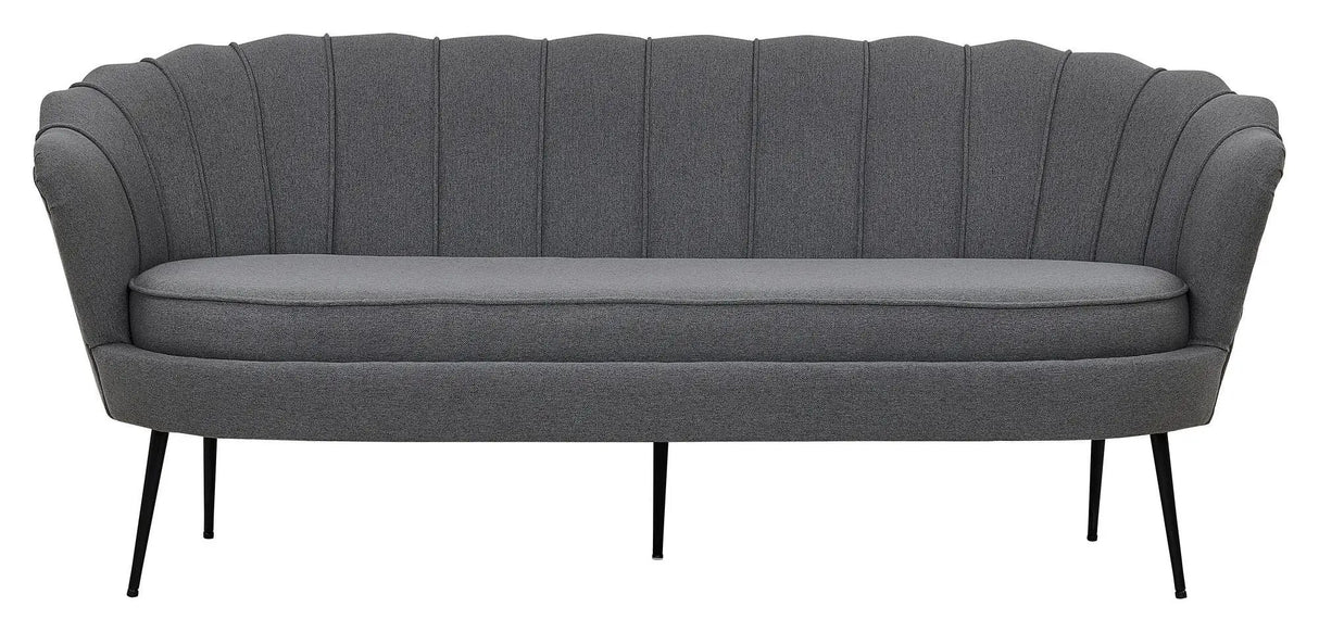 Calais 3 - pers. Sofa, Grå Stof m. sorte ben - UNOLIVING.COM