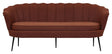 Calais 3 - pers. Sofa, Rusty Orange Stof m. sorte ben - UNOLIVING.COM