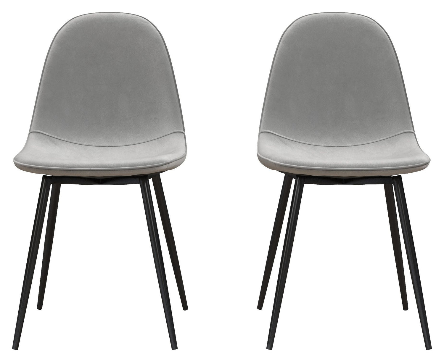 Calvin Spisebordsstol i Grå Velour - UNOLIVING.COM