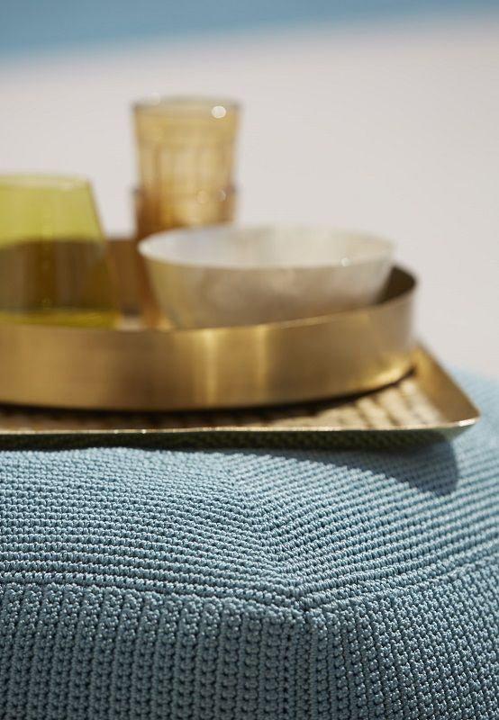 Cane - line Divine Puf, Turkis - UNOLIVING.COM