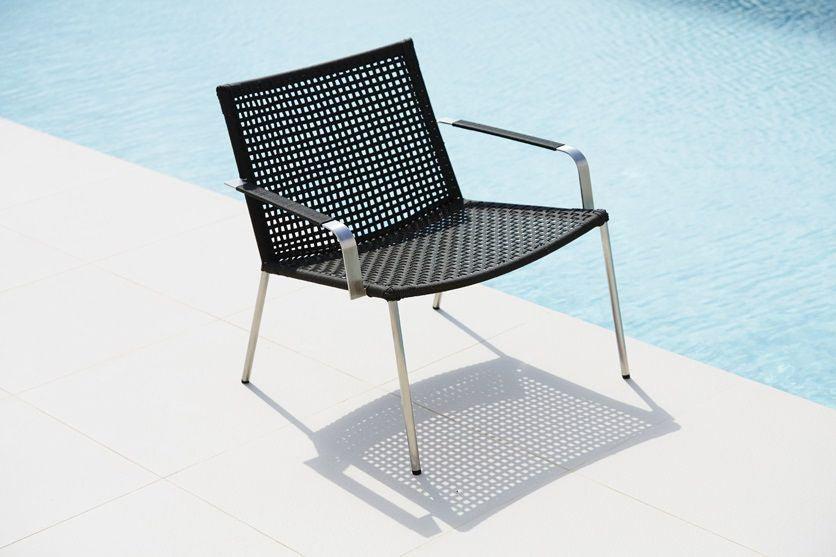 Cane - line Straw Loungestol, Grå - UNOLIVING.COM