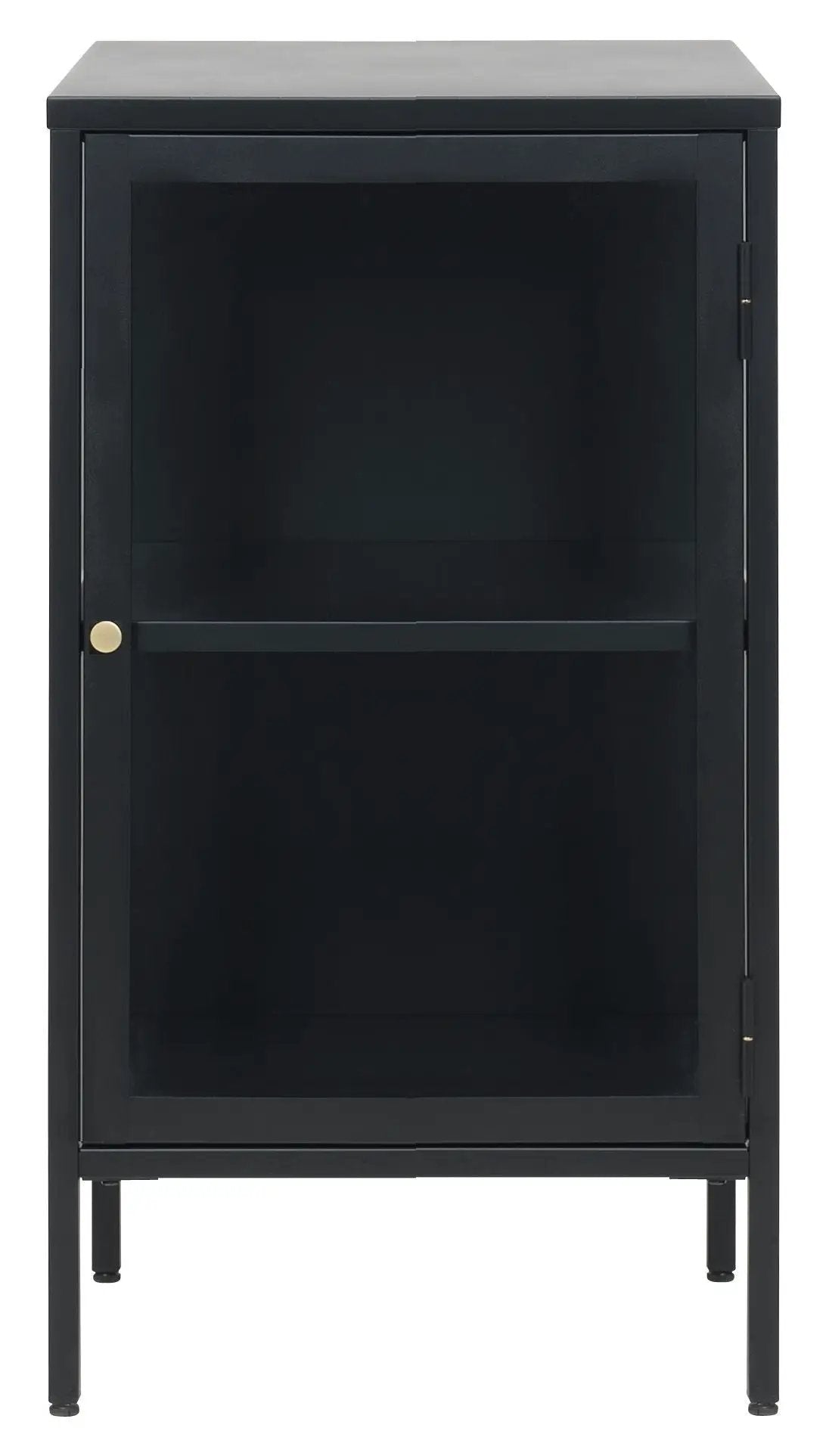 Carmel Glasskab m 1 låge - Sort