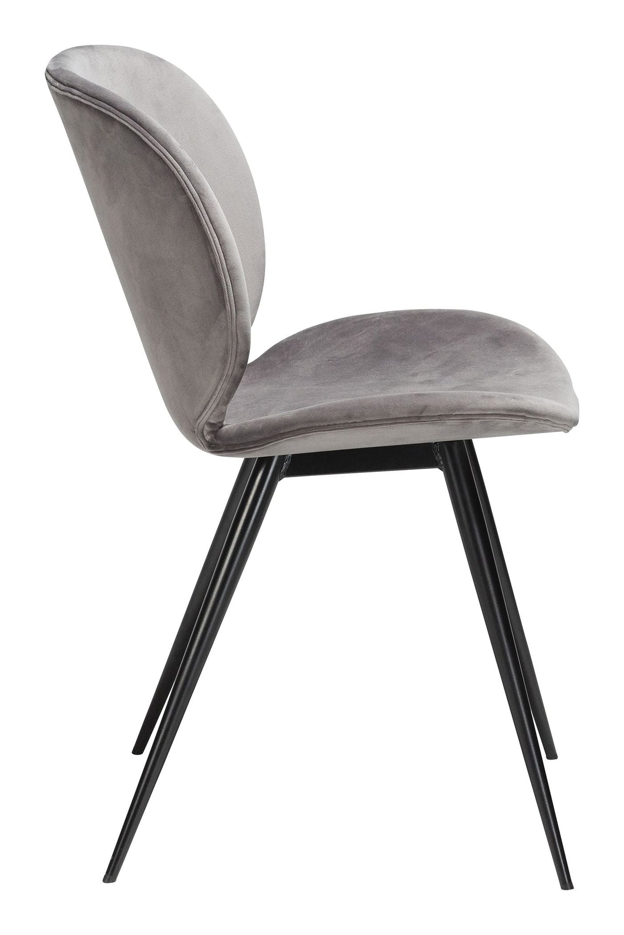 Cloud Spisebordsstol, alu velour, sort ben