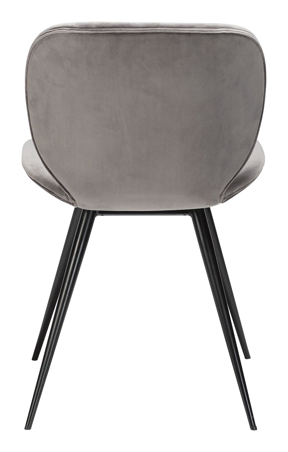 Cloud Spisebordsstol, alu velour, sort ben