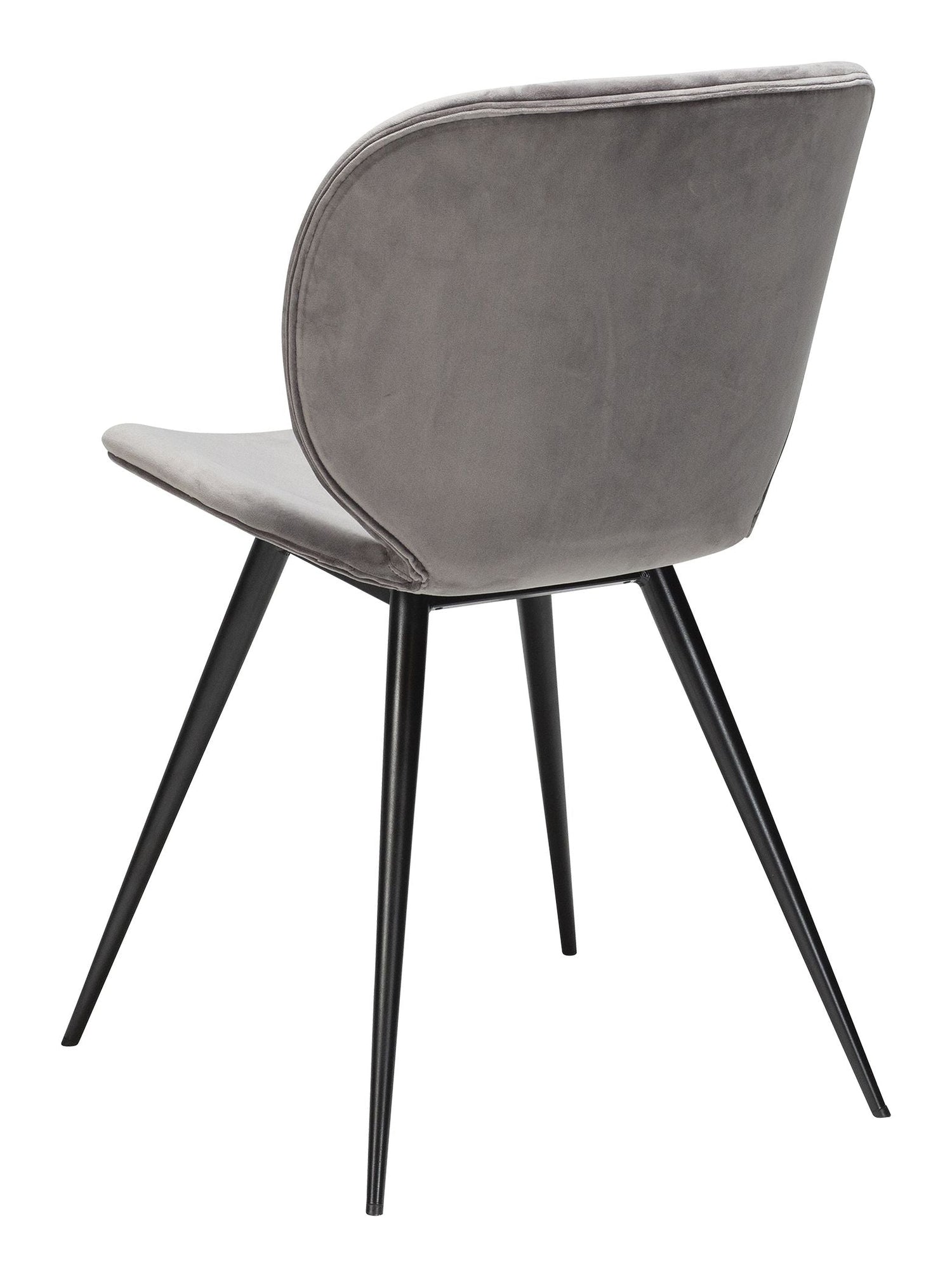 Cloud Spisebordsstol, alu velour, sort ben