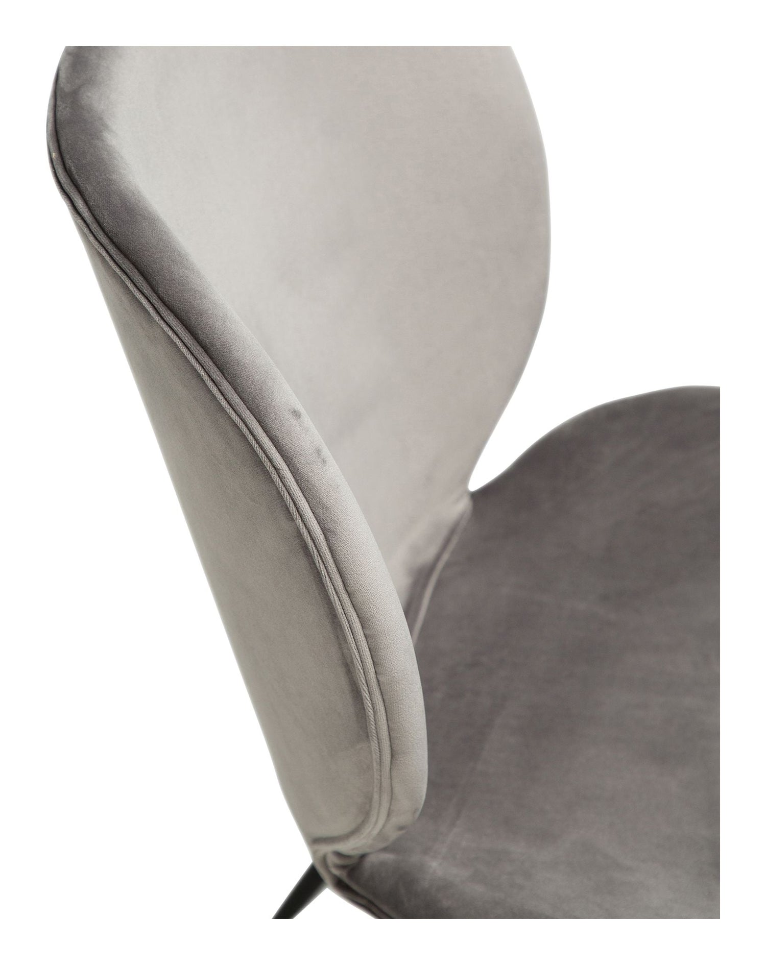 Cloud Spisebordsstol, alu velour, sort ben