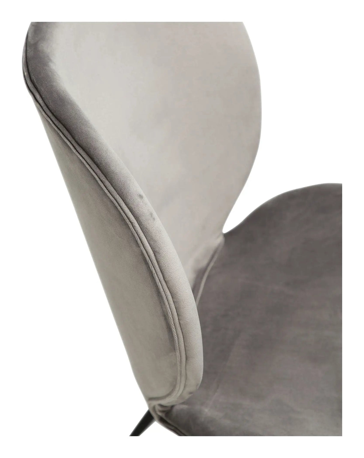 Cloud Spisebordsstol, alu velour, sort ben