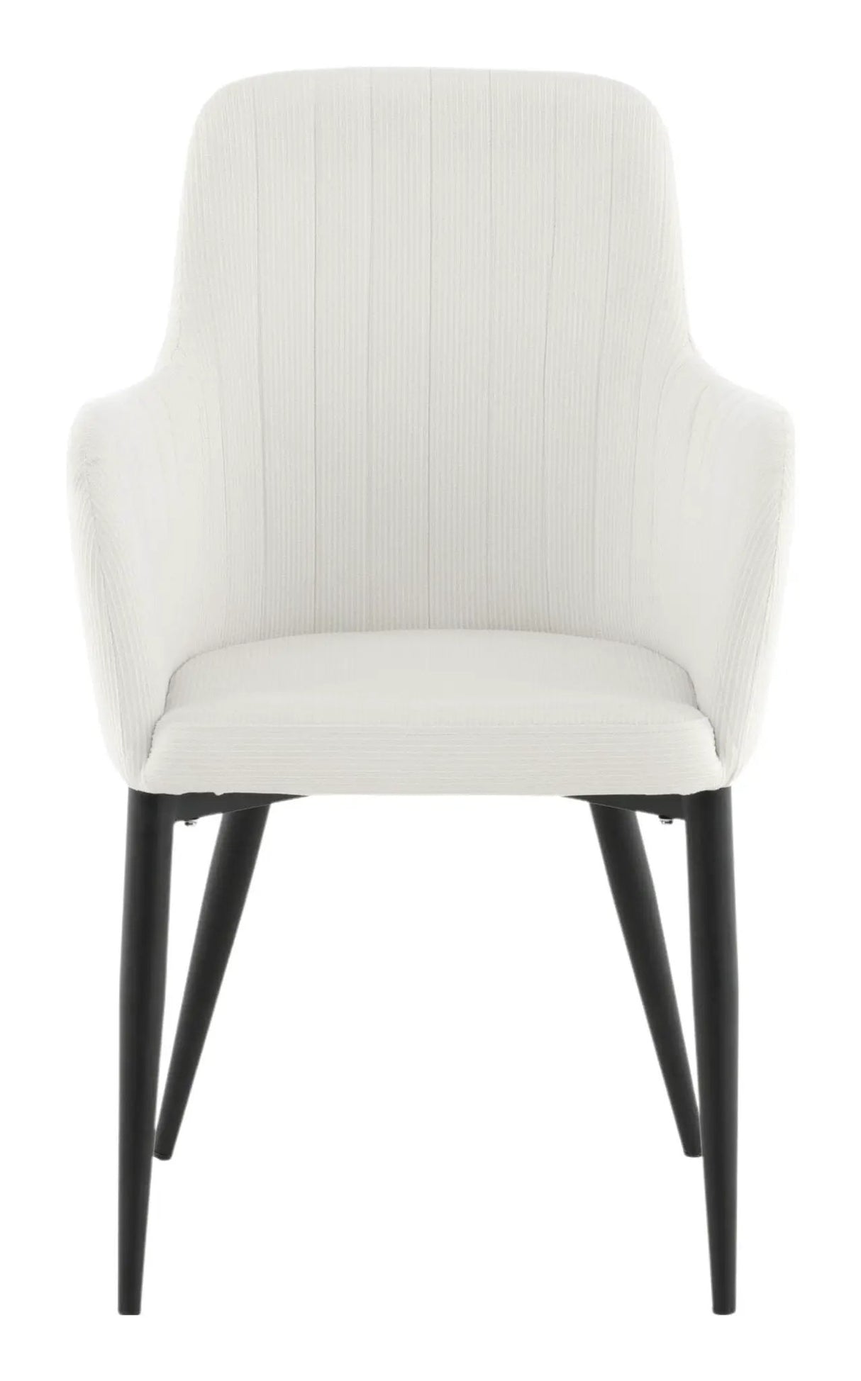 Comfort Spisebordsstol, Fløjl, Hvid - UNOLIVING.COM