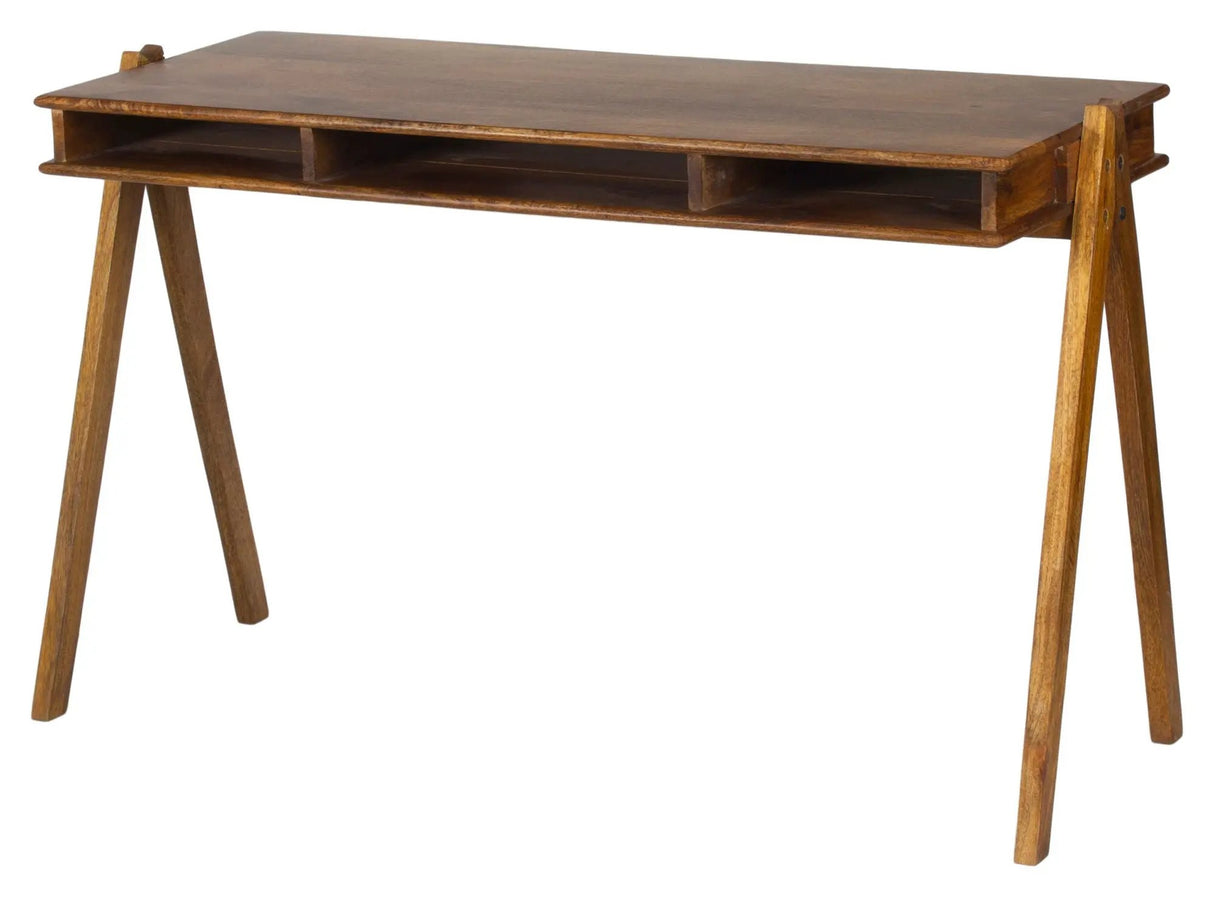 Compartment Skrivebord, Mørkbejdset acacietræ - UNOLIVING.COM