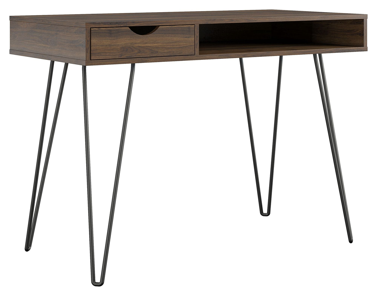 Concord Skrivebord m. skuffe, Valnød - UNOLIVING.COM