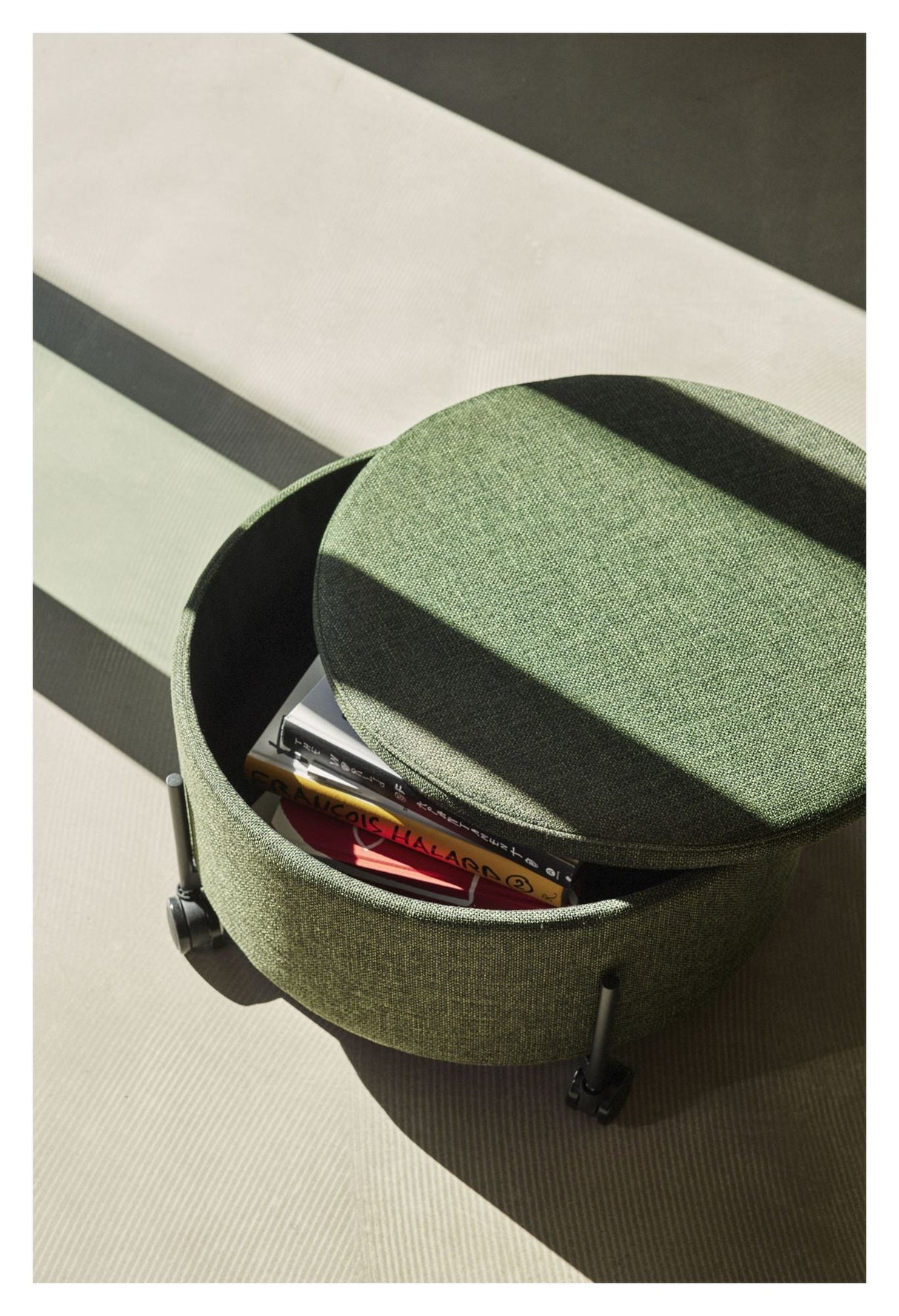 Contain Puf på hjul, Large Grøn