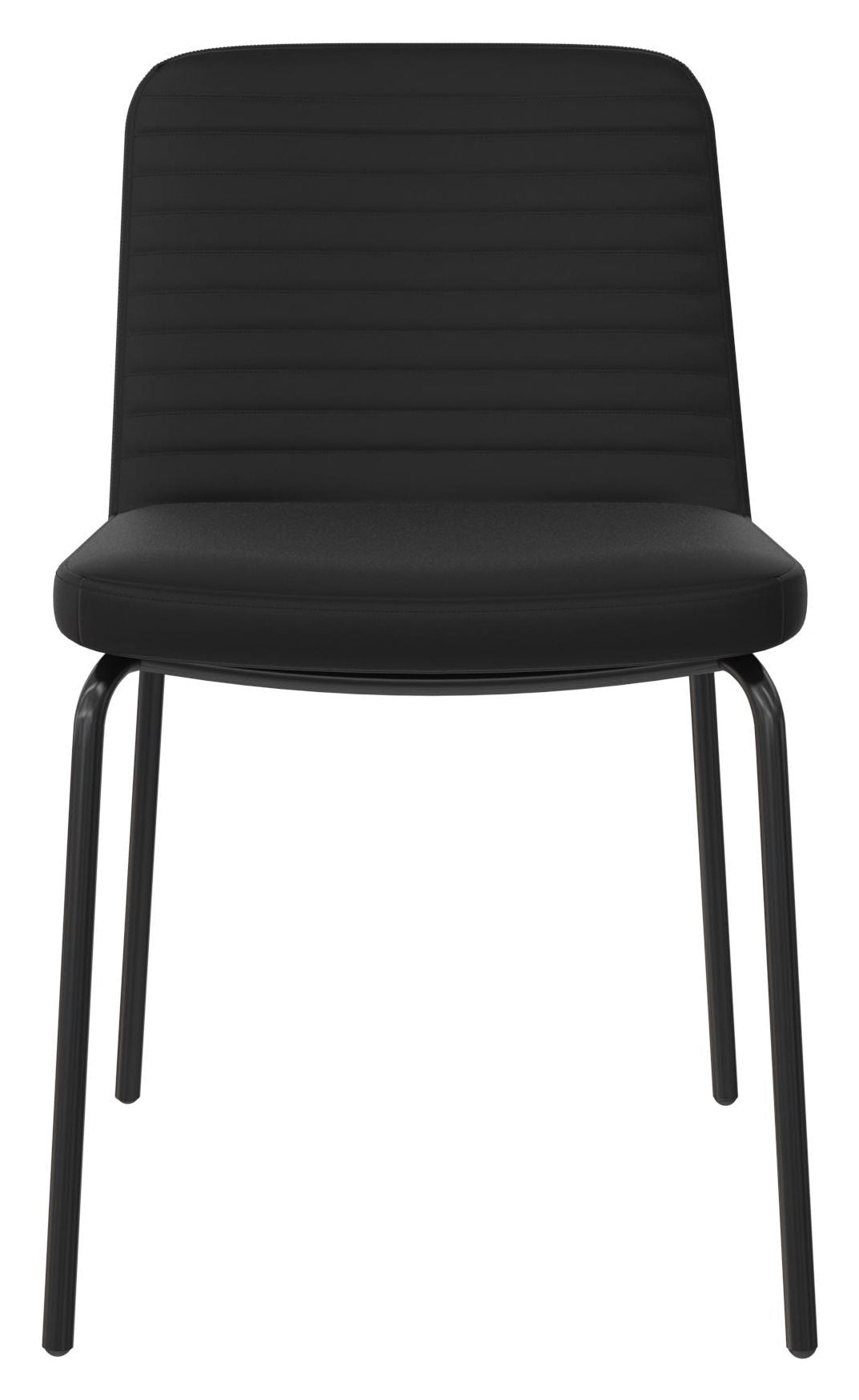 Corey Spisebordsstol, Sort imiteret læder - UNOLIVING.COM