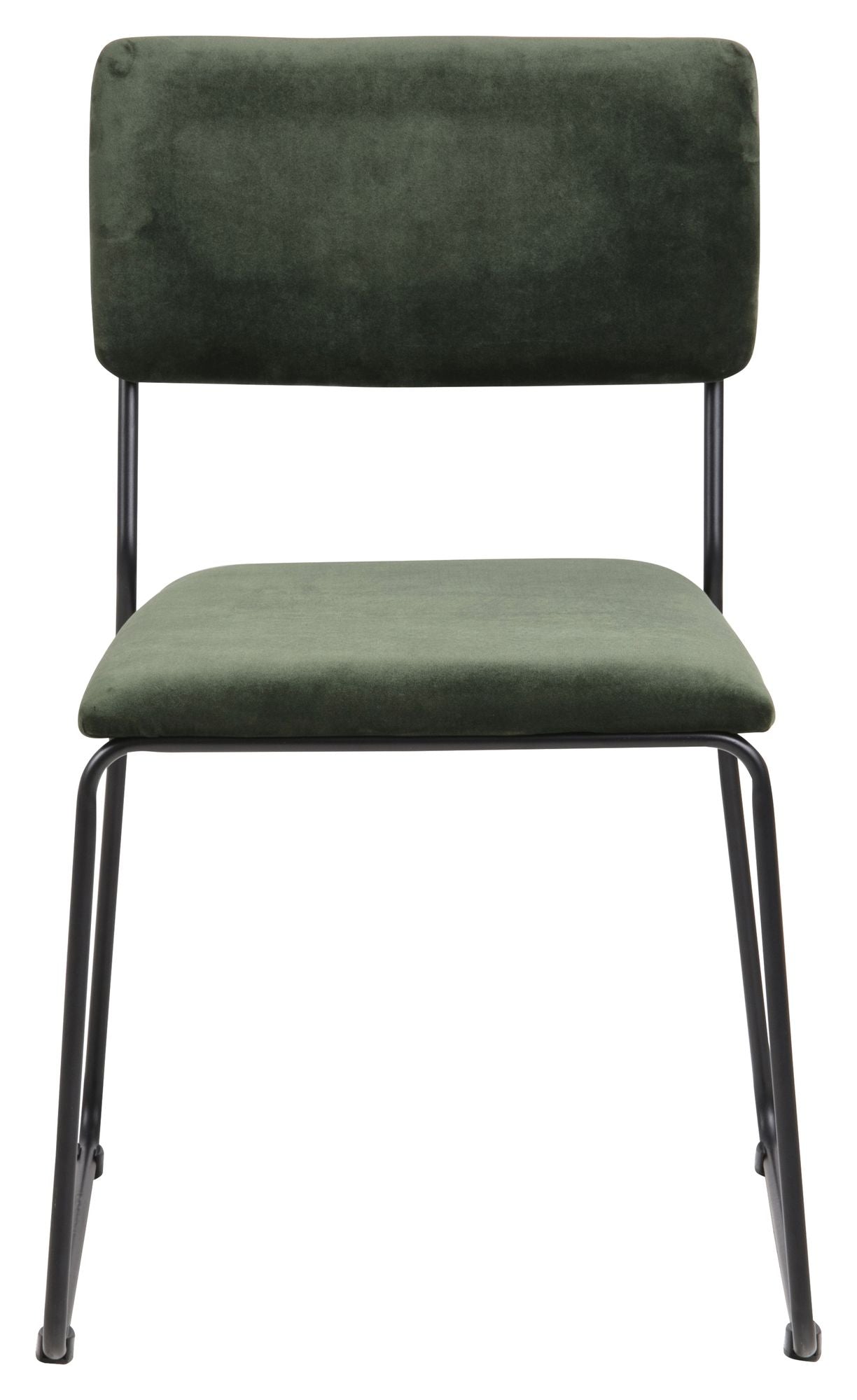 Cornelia Spisebordsstol m. skovgrøn velour - UNOLIVING.COM