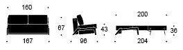 Cubed 160 Sovesofa m. Egeben, Twist/Granite - UNOLIVING.COM