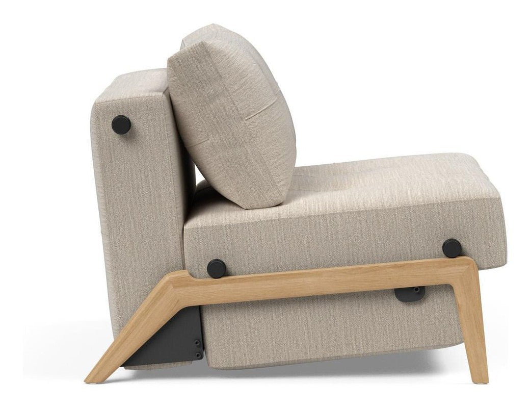 Cubed 90 Loungestol m. Ege ben, Blida/Sand Grey - UNOLIVING.COM