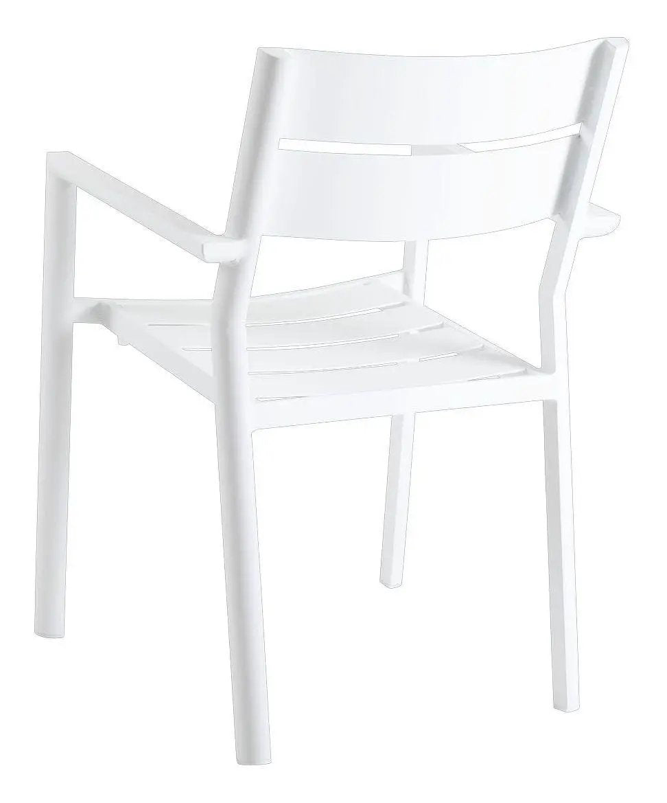 Delia Havestol m. arm, Hvid metal - UNOLIVING.COM