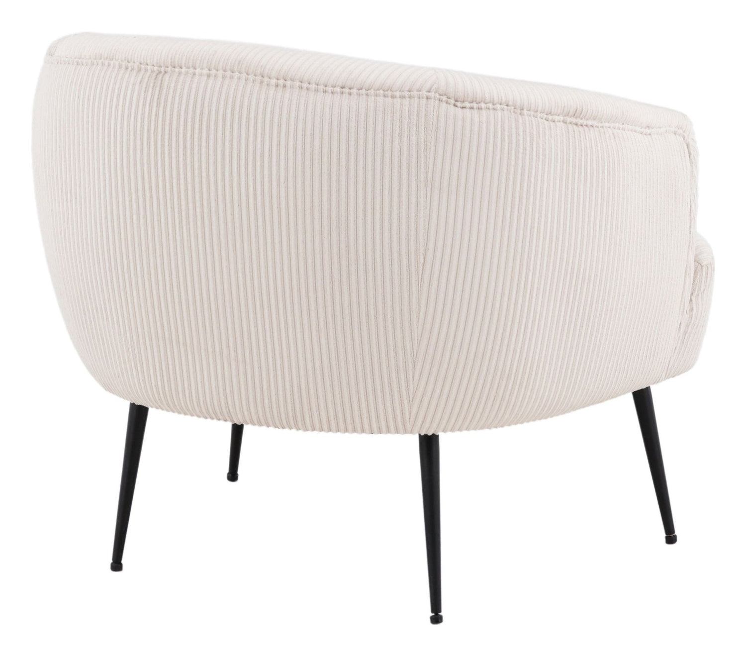 Derry Loungestol, Fløjl, Beige - UNOLIVING.COM