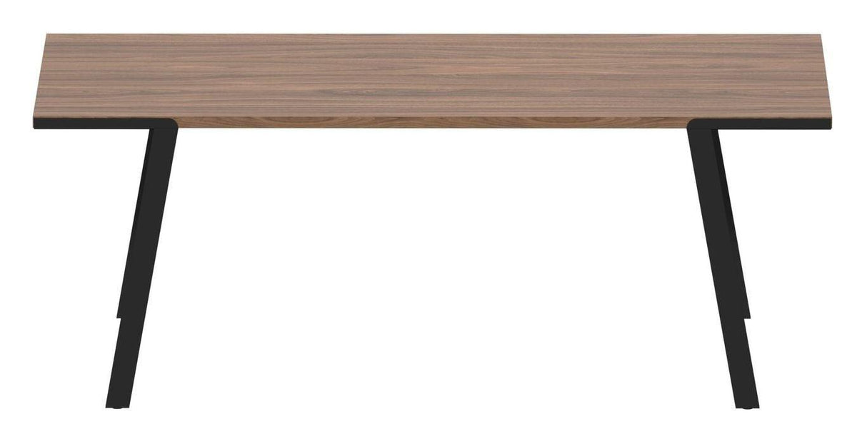 Drift Spisebord 200, Valnøddefinér/Sort Legs, 200x100x75 - UNOLIVING.COM