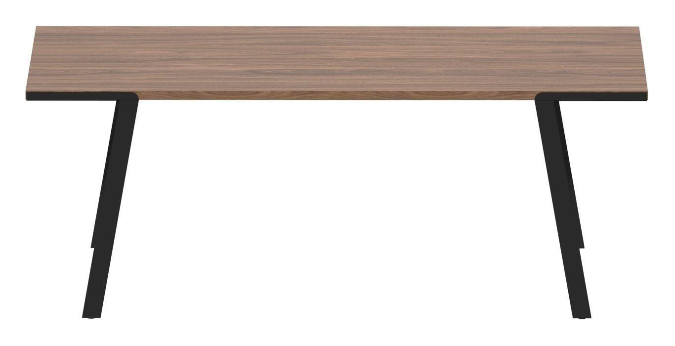 Drift Spisebord 200, Valnøddefinér/Sort Legs, 200x100x75 - UNOLIVING.COM