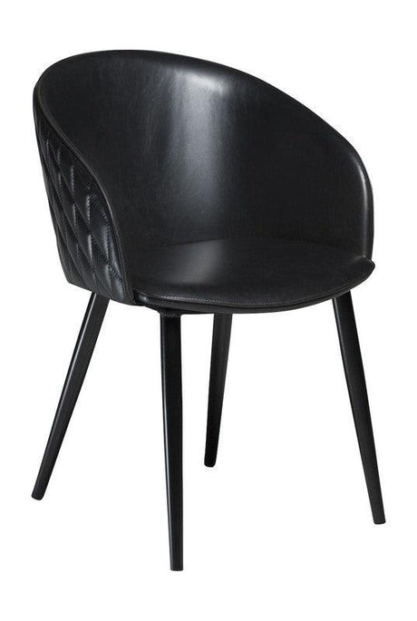 Dual Spisebordsstol, Vintage Sort Kunstlæder - UNOLIVING.COM