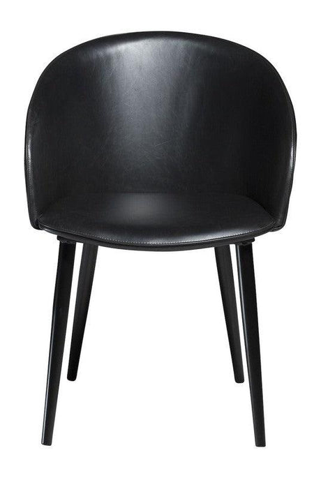 Dual Spisebordsstol, Vintage Sort Kunstlæder - UNOLIVING.COM