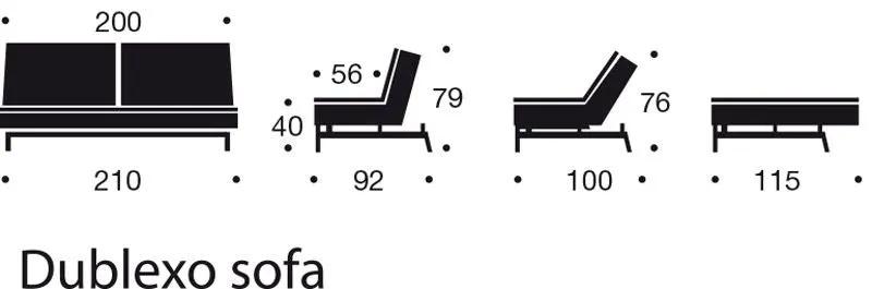 Dublexo Styletto Sovesofa, Twist/Charcoal - UNOLIVING.COM