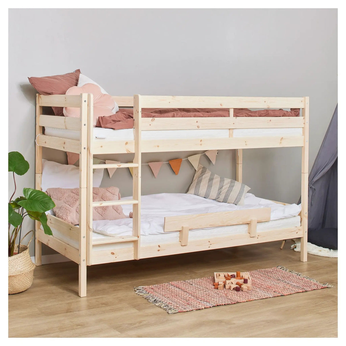 ECO Comfort køjeseng inkl. Lamelbund 90x200 cm, Natur - Unoliving.com