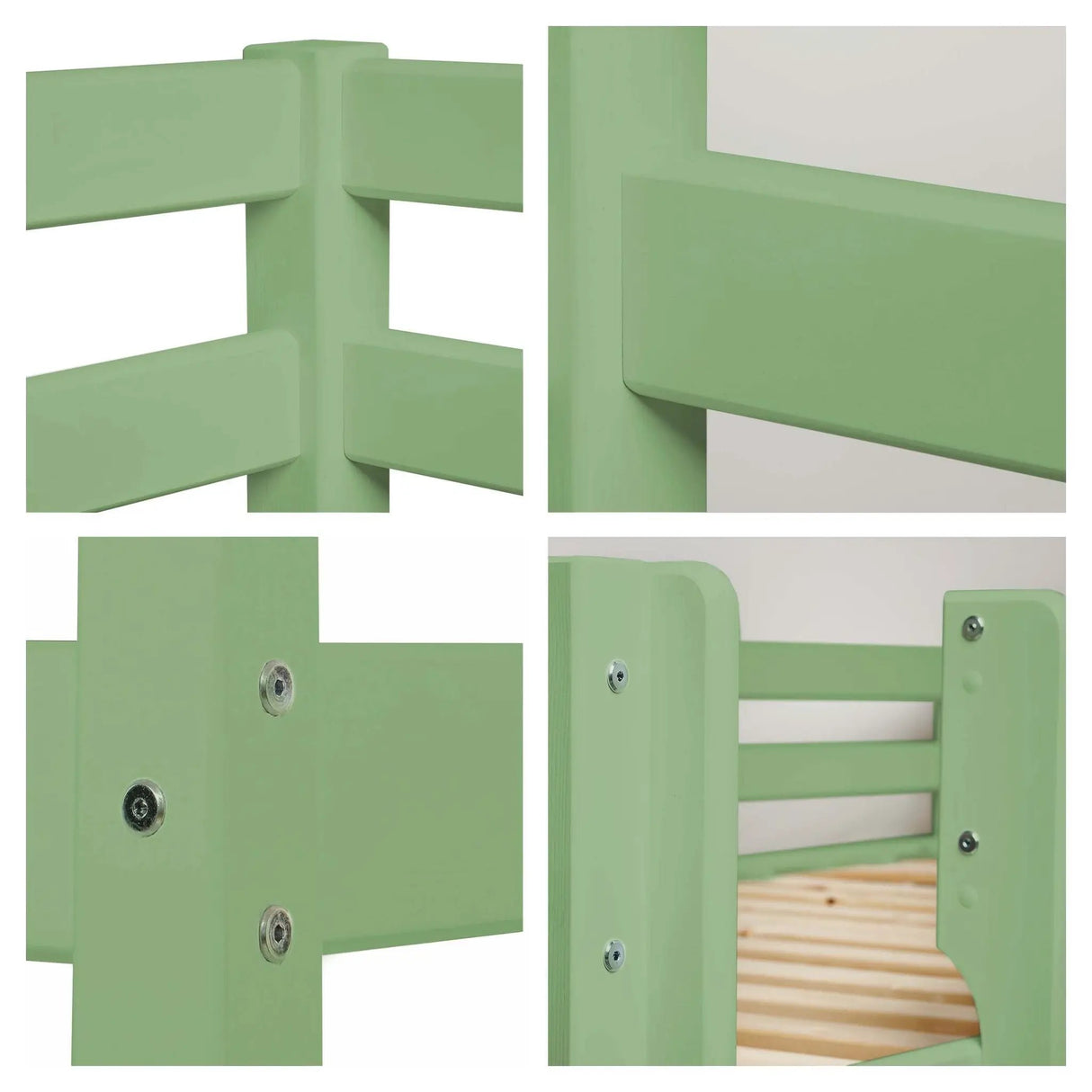 ECO Comfort køjeseng inkl. Lamelbund 90x200 cm, Pale Green - Unoliving.com