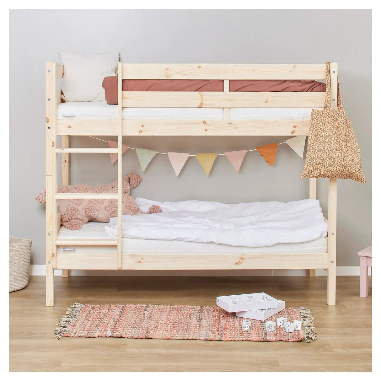 ECO Comfort køjeseng inkl. lamelbund 70x160 cm, Natur - Unoliving.com