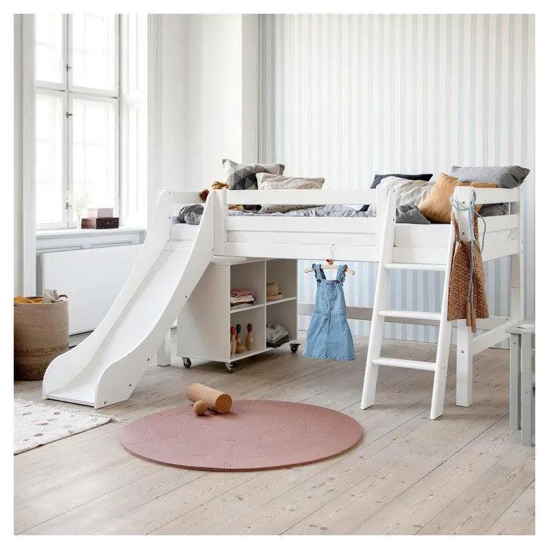 ECO Luxury Halvhøj seng n. rutsjebane og stige 90x200 - Unoliving.com