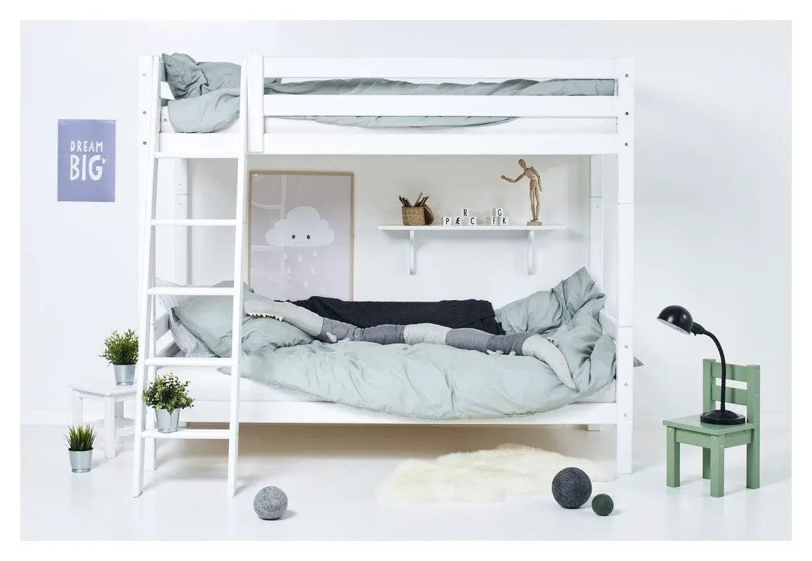 ECO Luxury Køjeseng m. stige 90x200, Hvid - Unoliving.com