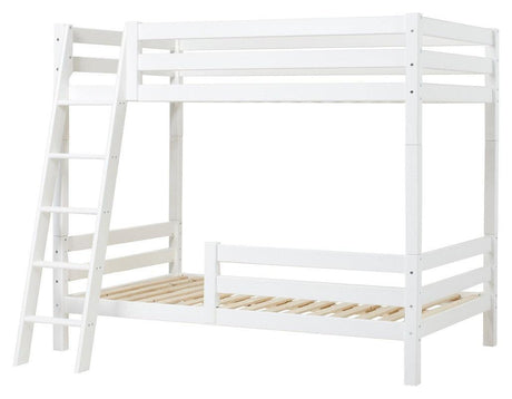 ECO Luxury Køjeseng m. to sengeheste og stige 120x200, Hvid - Unoliving.com