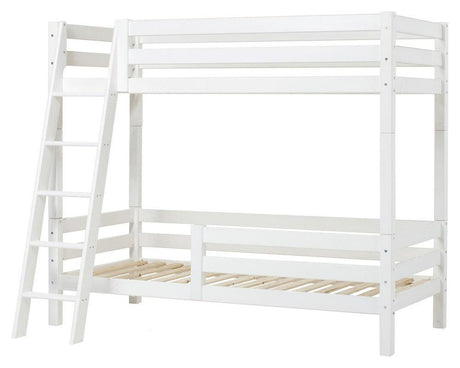 ECO Luxury Køjeseng m. to sengeheste og stige 90x200, Hvid - Unoliving.com