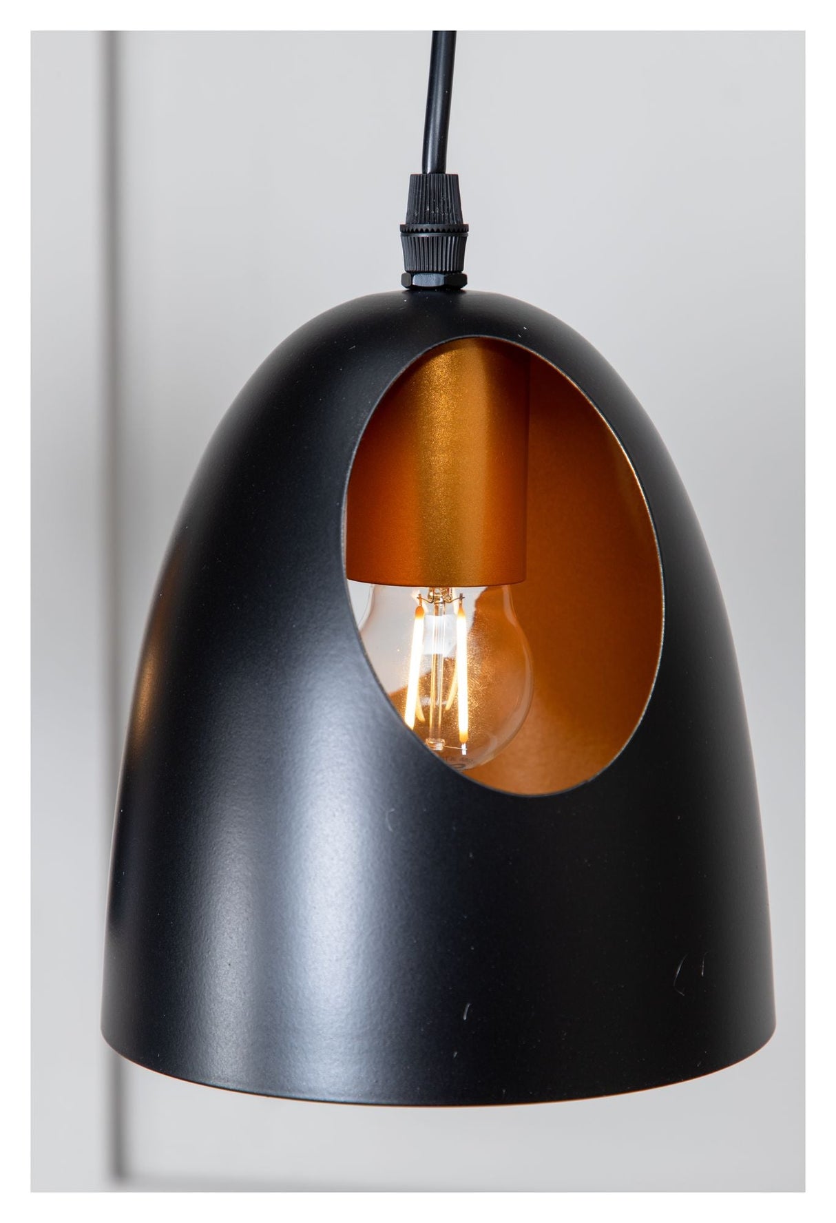 Elda Pendel L75xW16xH17, Sort/Kobber - Unoliving.com