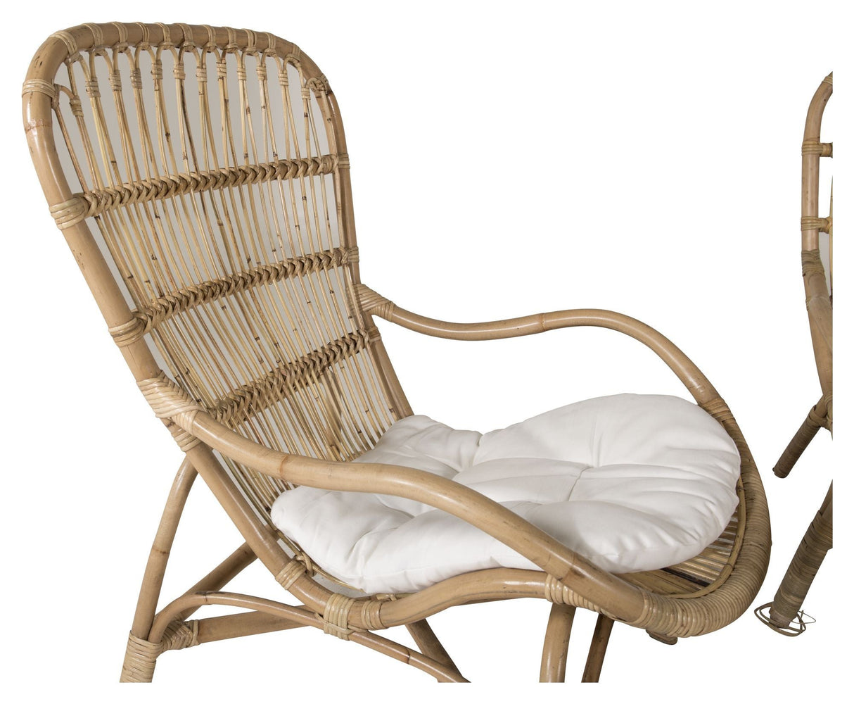 Ella Loungesæt, Rattan m. offwhite hynder