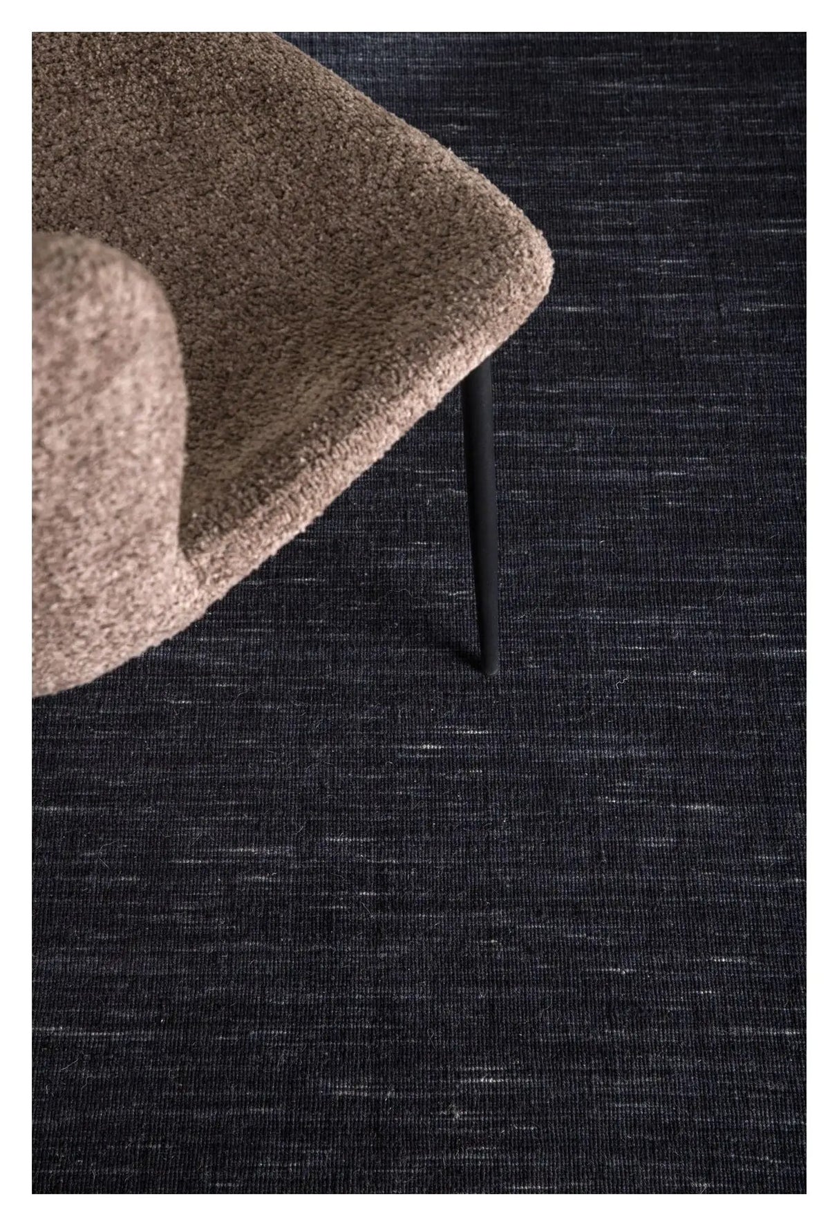 Elton Uld/Bomuld Tæppe 230x160 - Sort - Unoliving.com